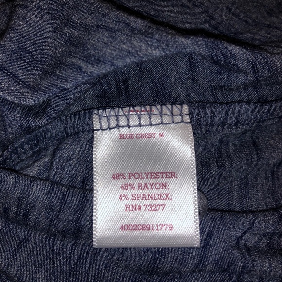 Blue Long Sleeve Swing Dress with Cris-Cross Neck - Picture 7 of 8